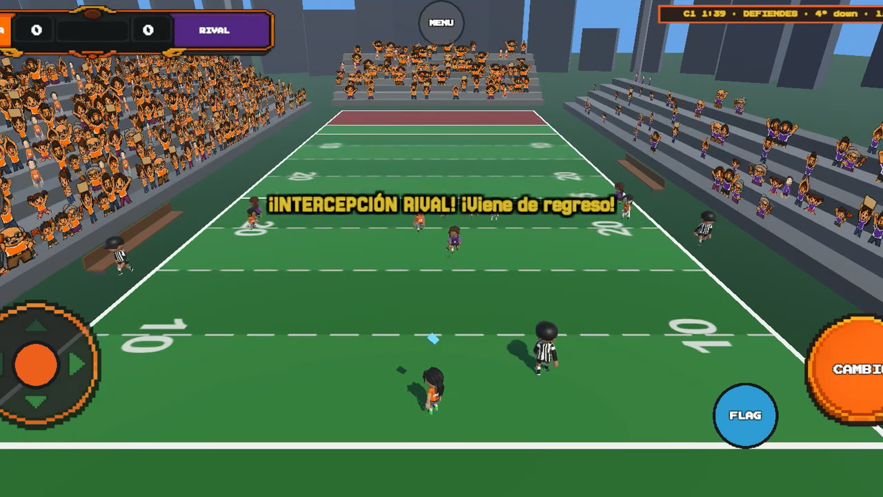 Una intercepcion con regreso a media jugada